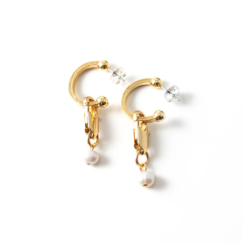Boucles d'oreilles Havane - Or - Perle