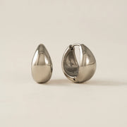 Boucles d'oreilles Oval puff - Argent