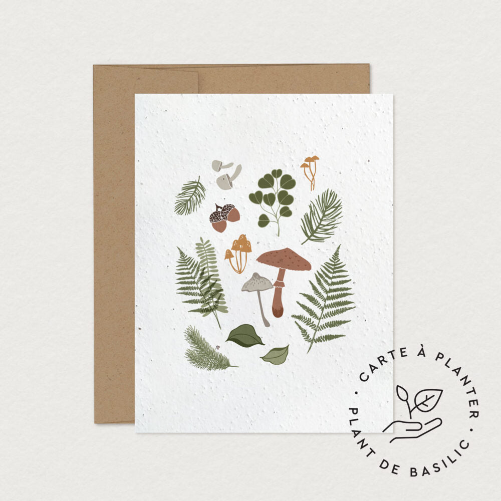 Carte de souhaits à planter - Récolte forestière