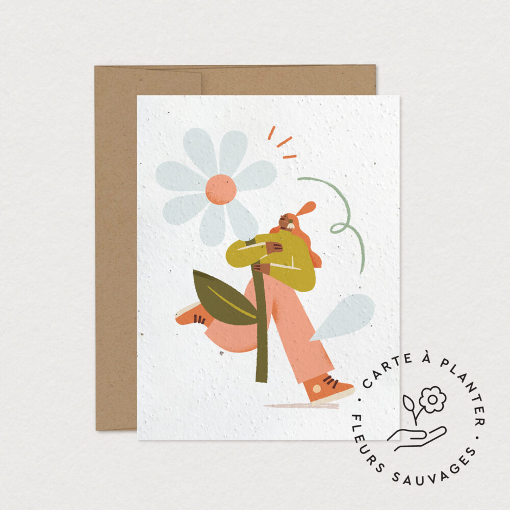 Carte de souhaits à planter - Daisy