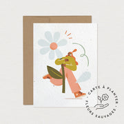 Carte de souhaits à planter - Daisy