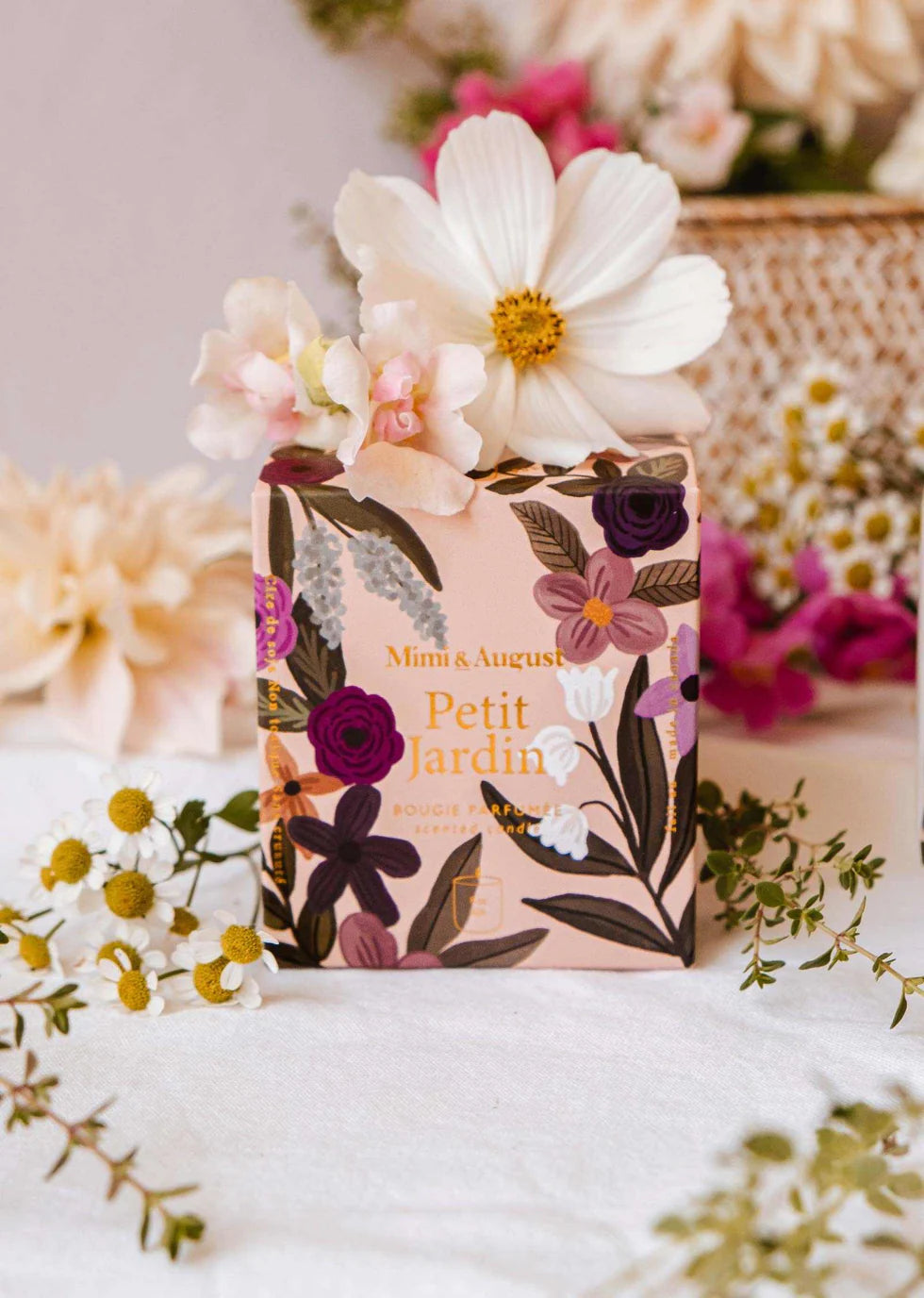 Bougie de soya réutilisable 8oz - Petit Jardin
