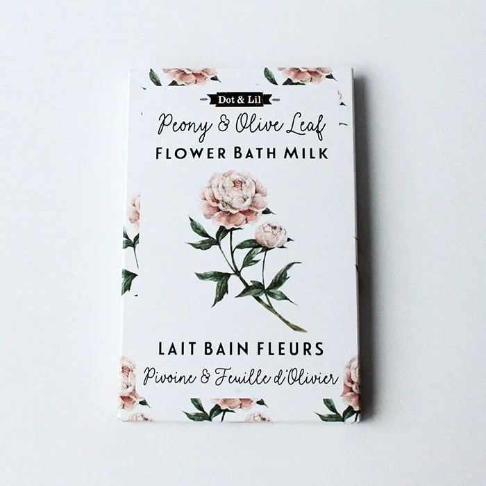 Sachet lait de bain - Pivoine et feuille d'olivier