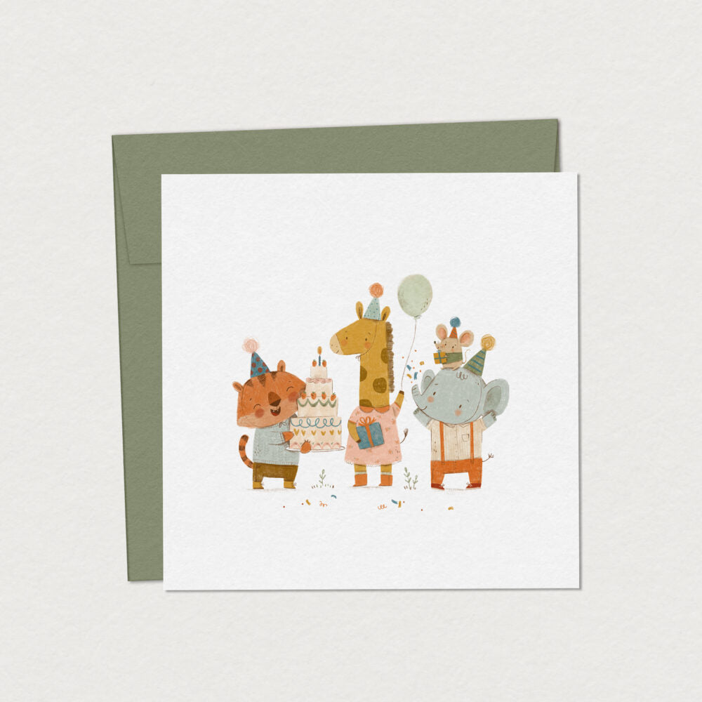 Carte carrée mini - Savane en fête
