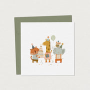 Carte carrée mini - Savane en fête
