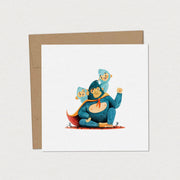 Carte carrée mini - Papa gorilla