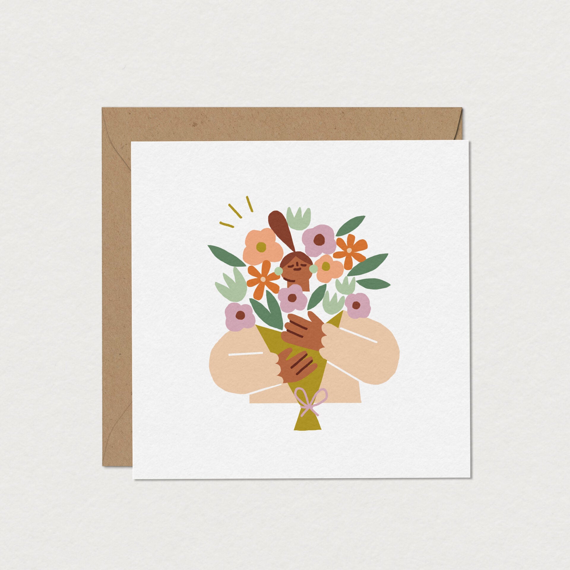 Carte carrée - Miss Bouquet