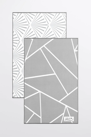 Linges à vaisselle en microfibre (Lot de 2) - Les raffinés gris