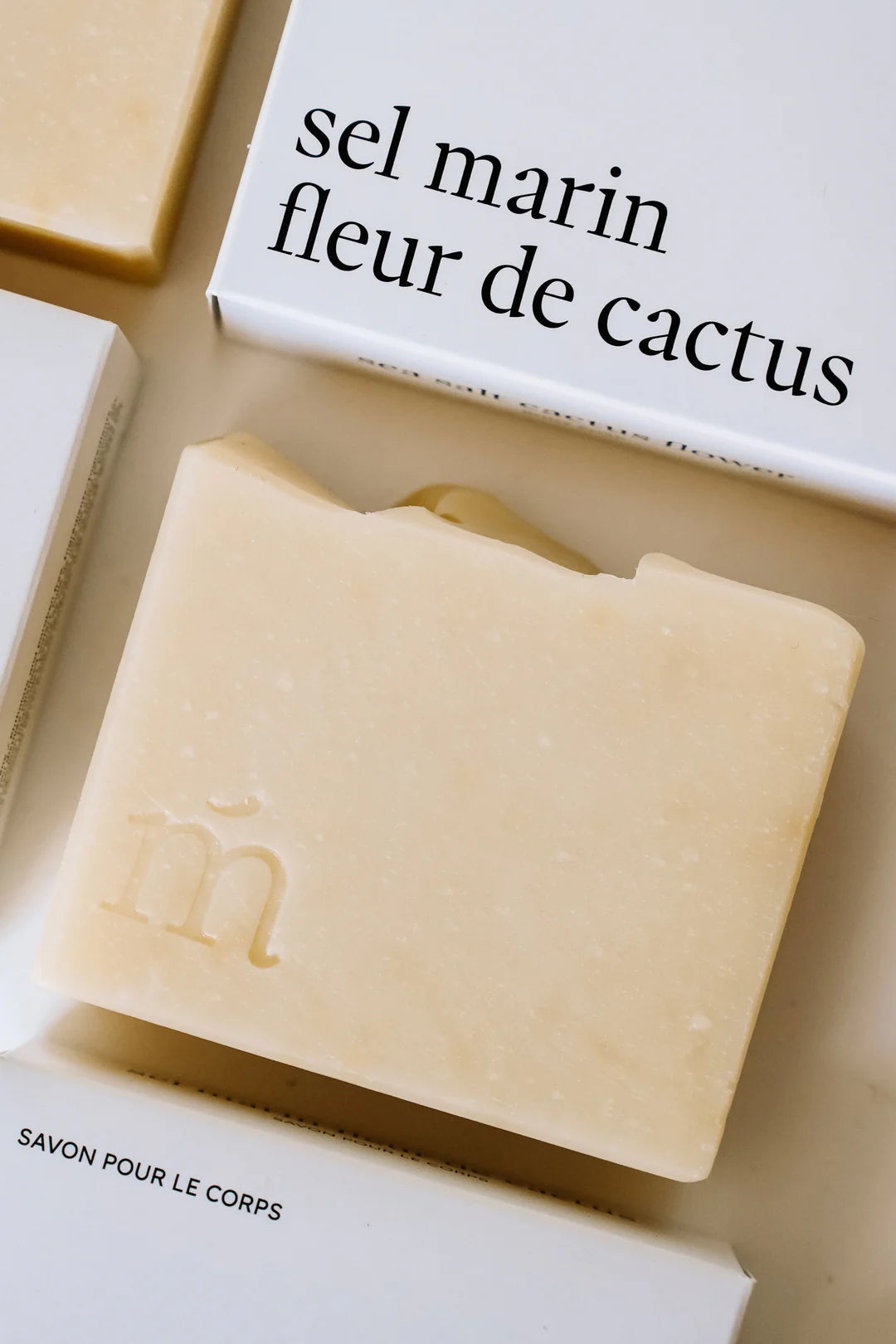 Savon en barre - Sel marin fleur de cactus