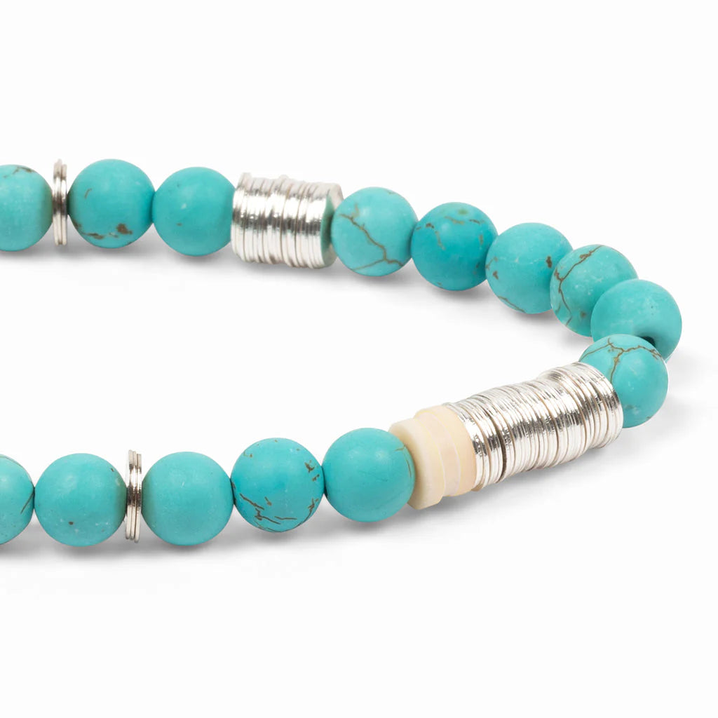 Bracelet intermix Turquoise - Argent