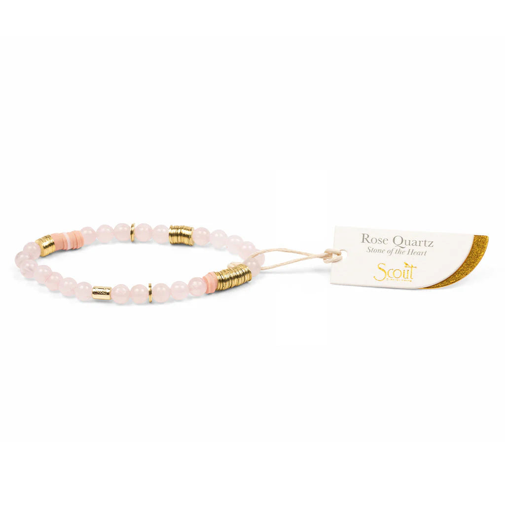 Bracelet intermix Quartz Rose - Or