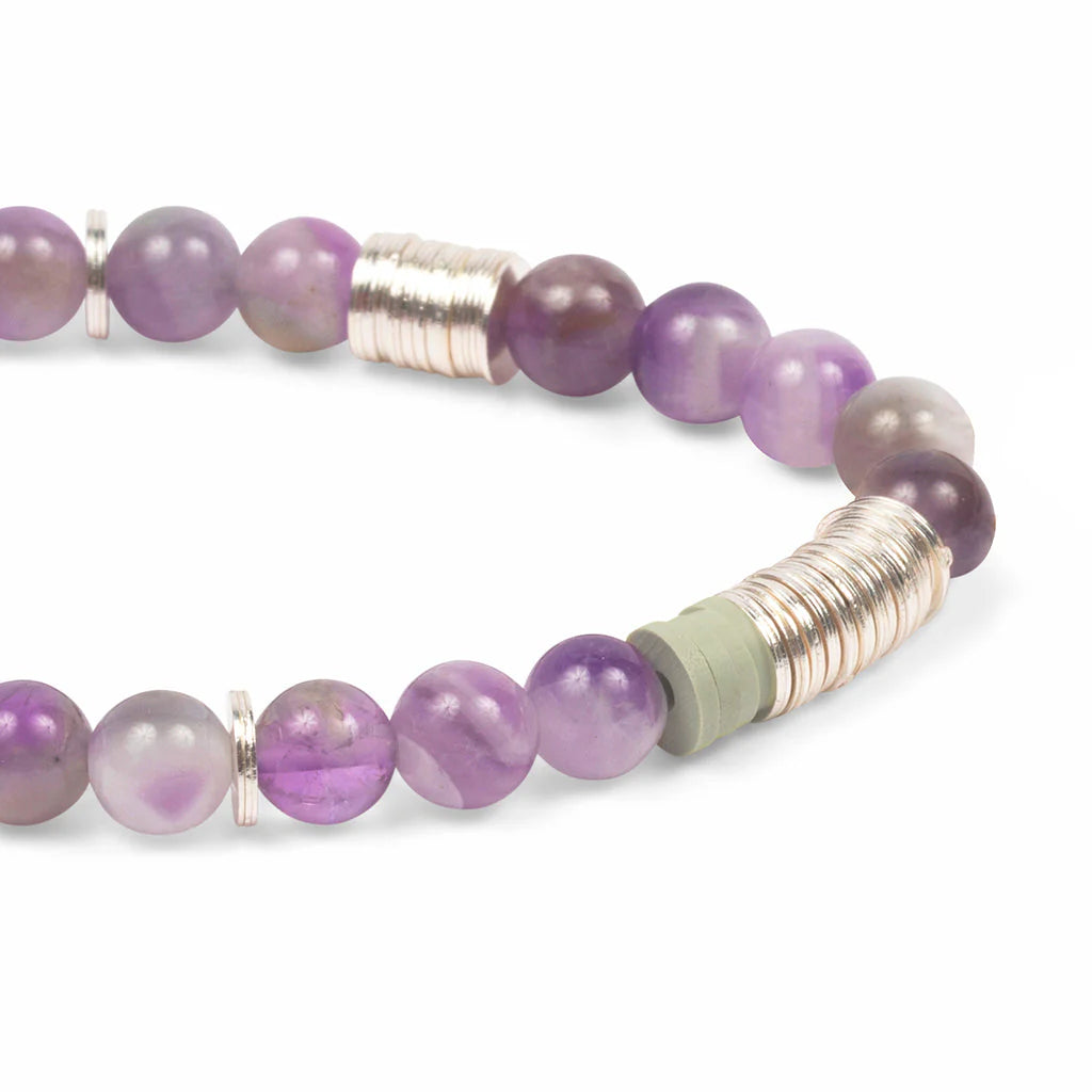 Bracelet intermix Améthyste - Argent