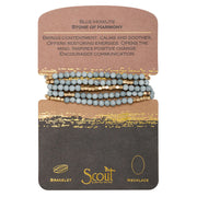Bracelet/collier Stone Wrap - Blue Howlite (harmonie)