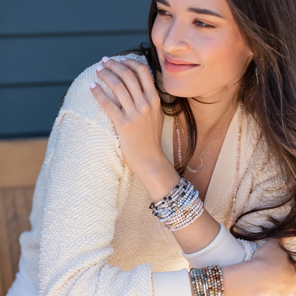 Bracelet/collier Stone Wrap - Blue Howlite (harmonie)