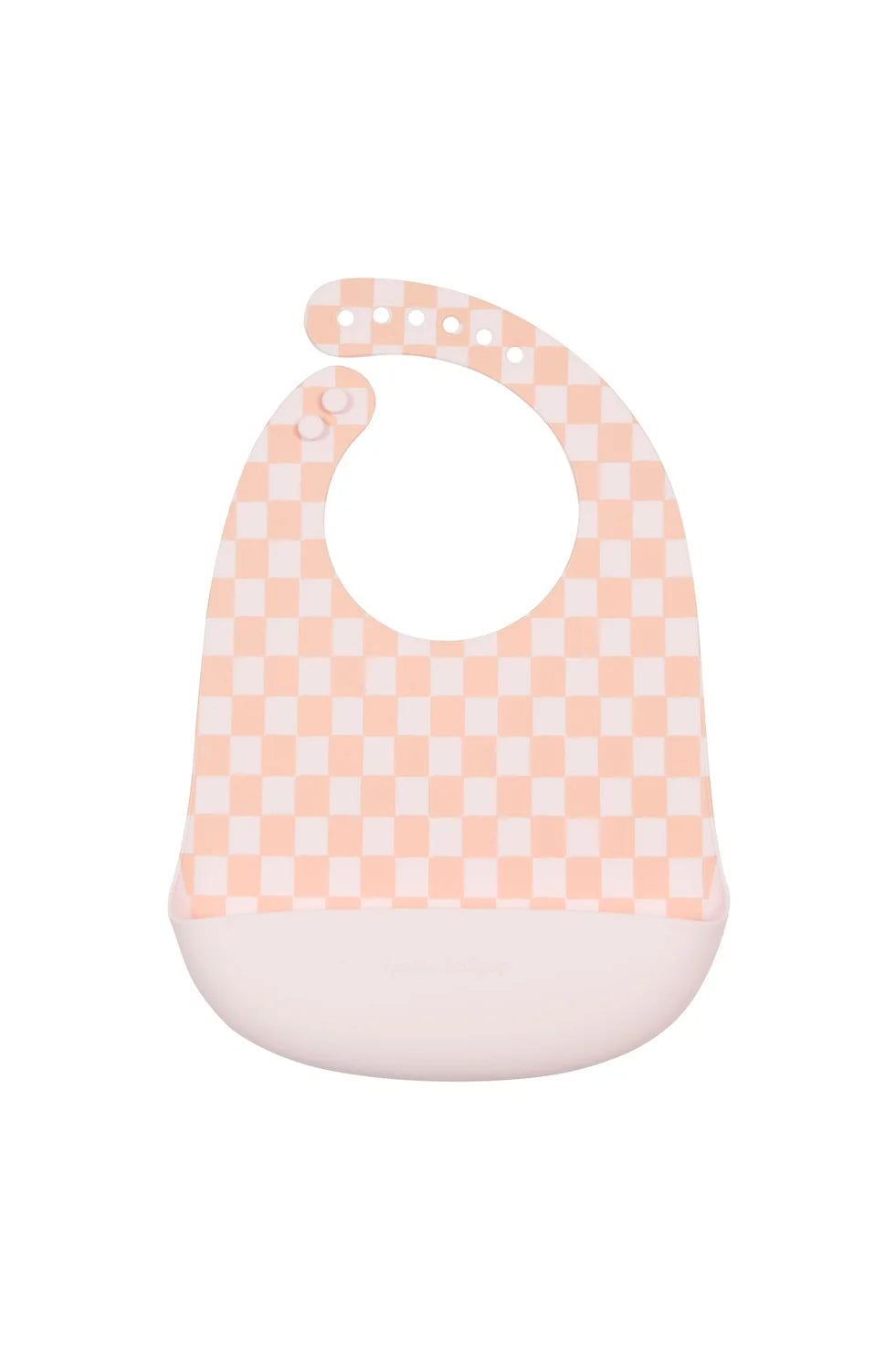 Bavoir en silicone - Damier rose