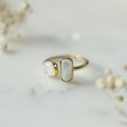 Bague Stone Sister Mother of pearl - Or