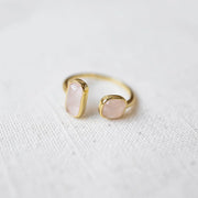 Bague Stone Sister Quartz rose - Or