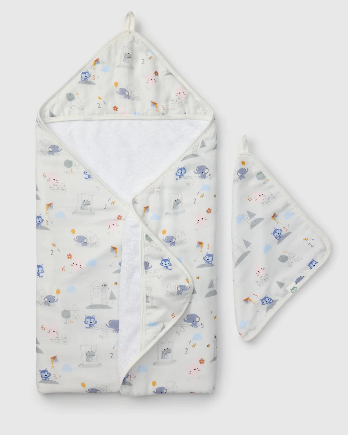 Ensemble serviette à capuchon - Mini mathématiciens