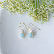 Boucles d'oreilles Tasia Amazonite/transparent - Or