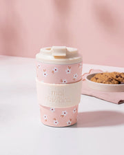 Tasse de voyage isotherme - Champ rosé