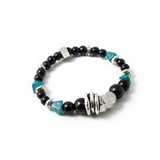 Bracelet Mualo - Argent - Turquoise