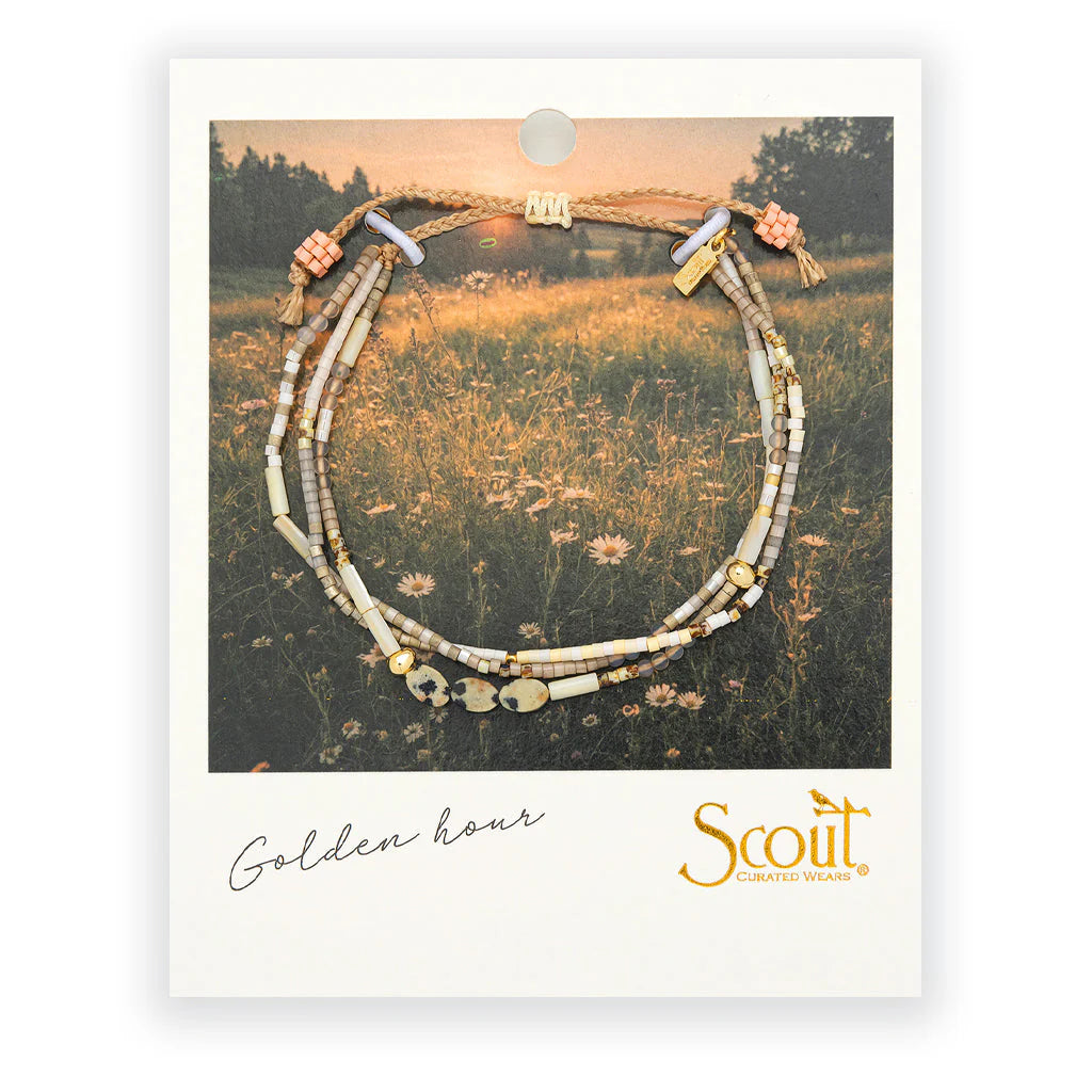 Bracelet mixed media Dalmatian Jasper (joie) - Or