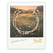 Bracelet mixed media Dalmatian Jasper (joie) - Or