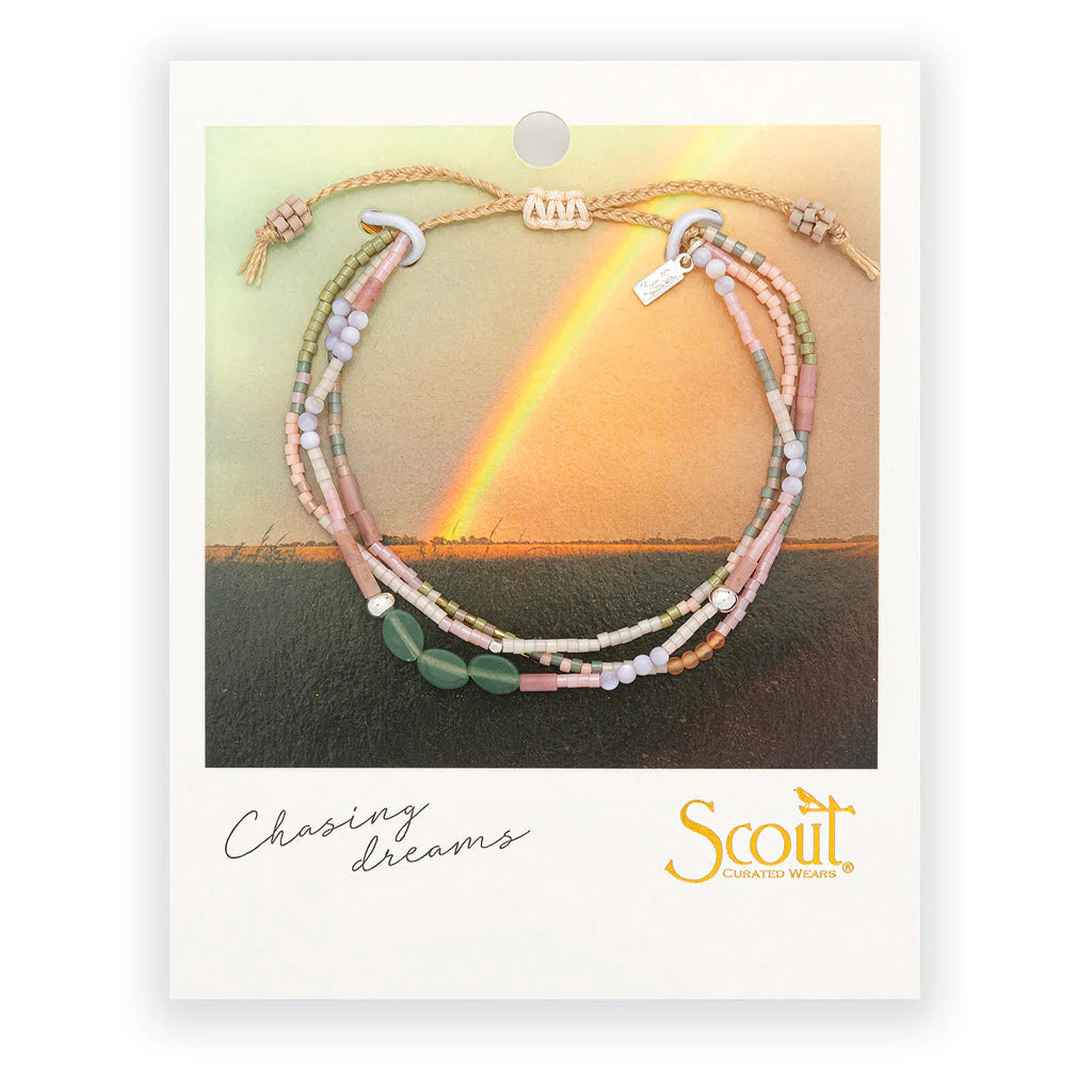 Bracelet mixed media Aventurine verte (optimisme) - Argent