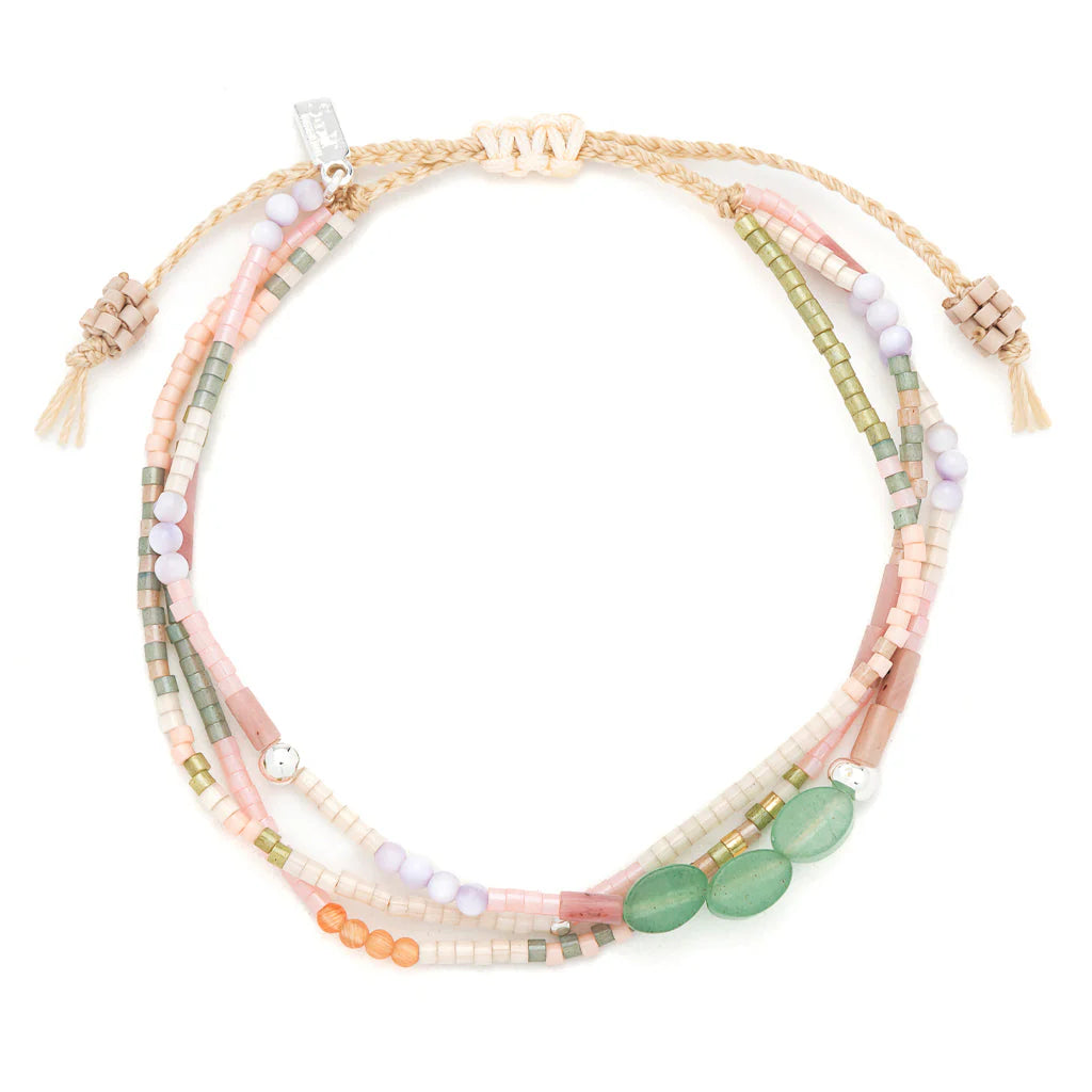 Bracelet mixed media Aventurine verte (optimisme) - Argent