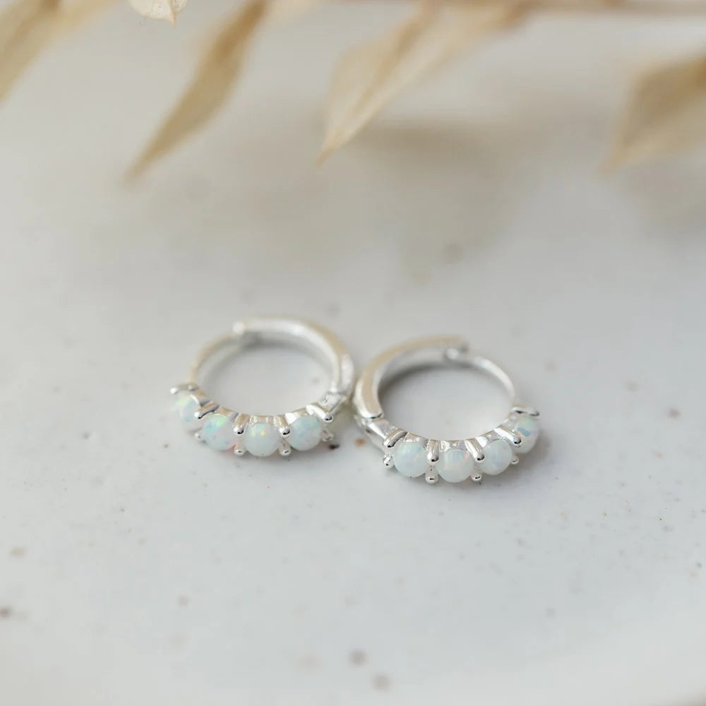 Boucles d'oreilles Opal kiss - Argent