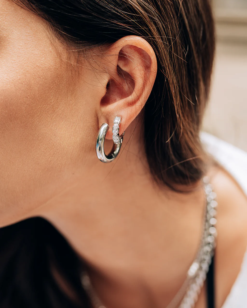 Boucles d'oreilles Cruz - Argent