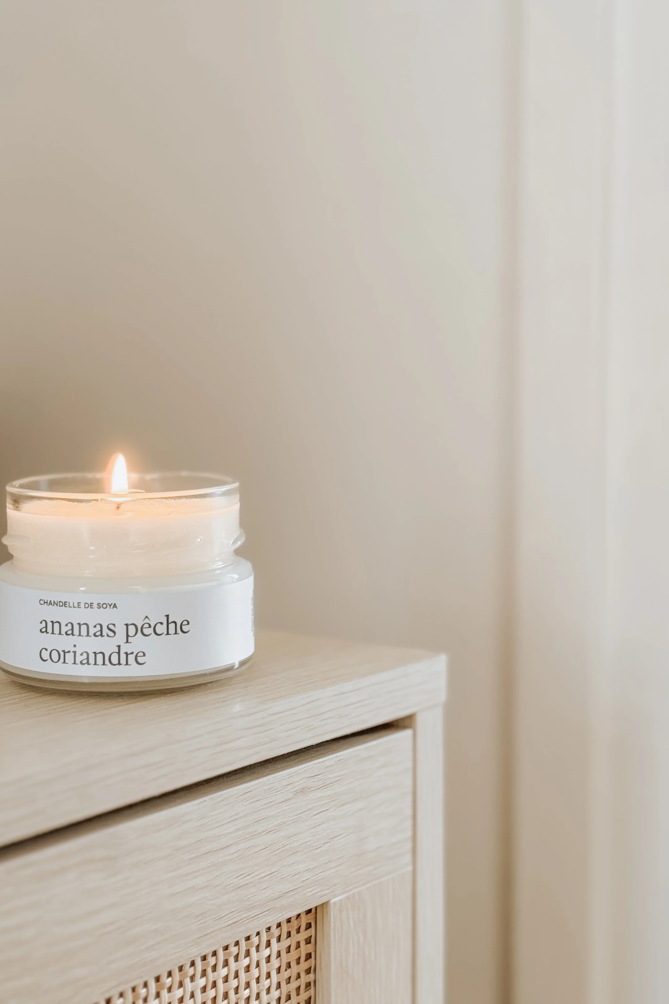 Chandelle de soya - Ananas pêche coriandre