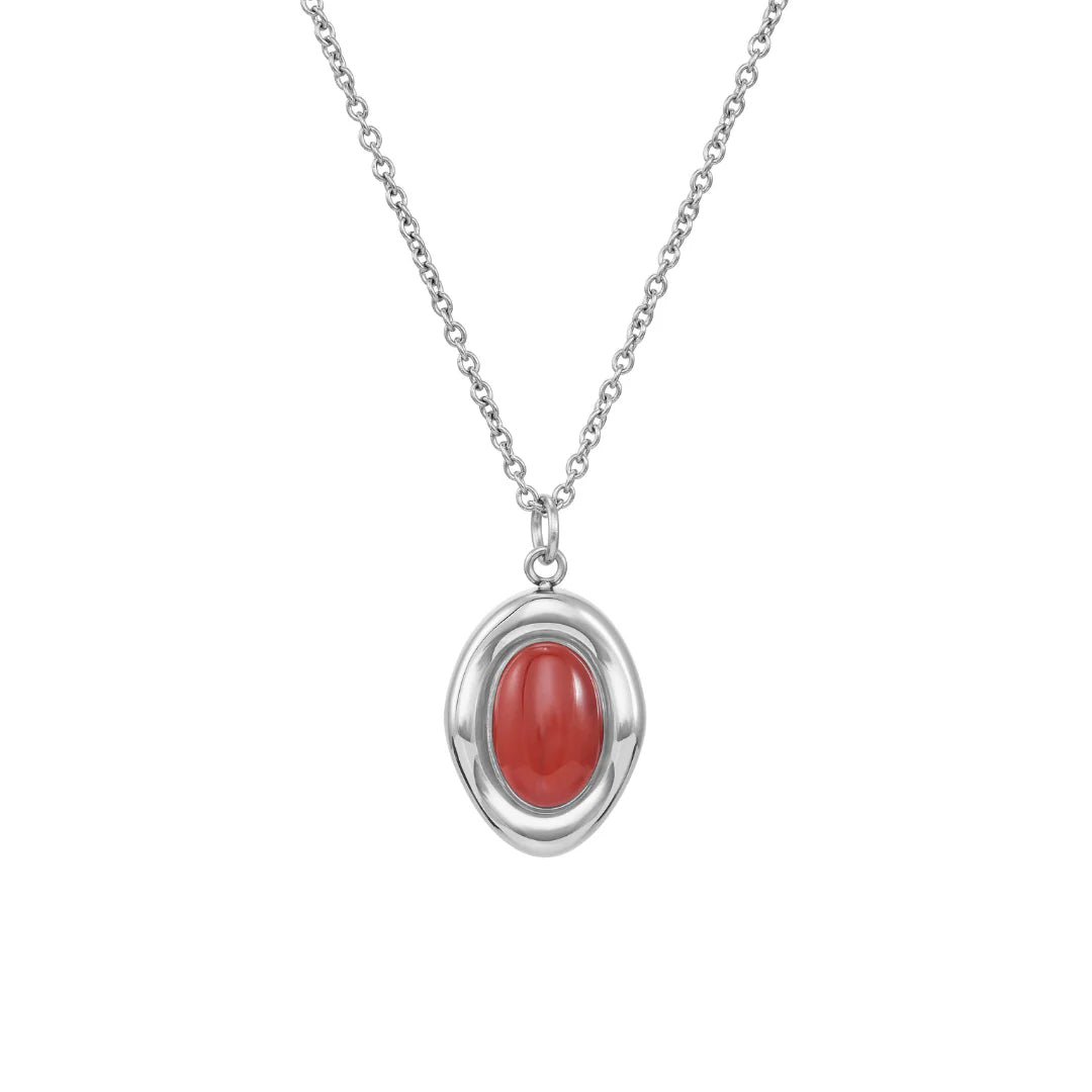 Collier Bordeaux - Argent