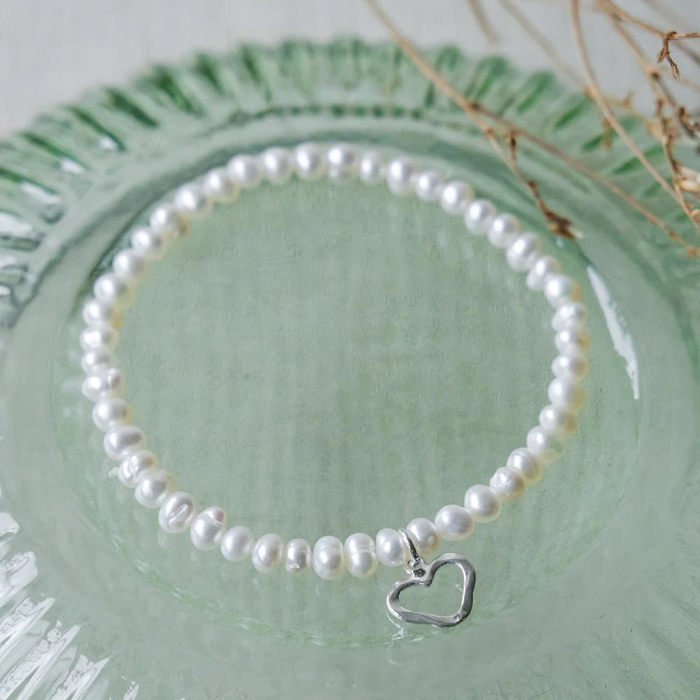 Bracelet Amore perle - Argent