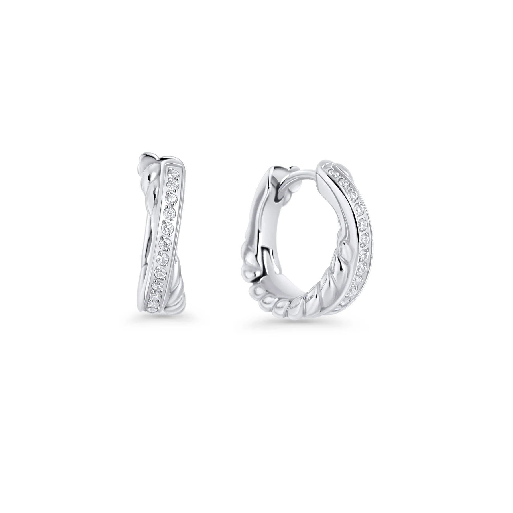 Boucles dormeuses Claire - Argent