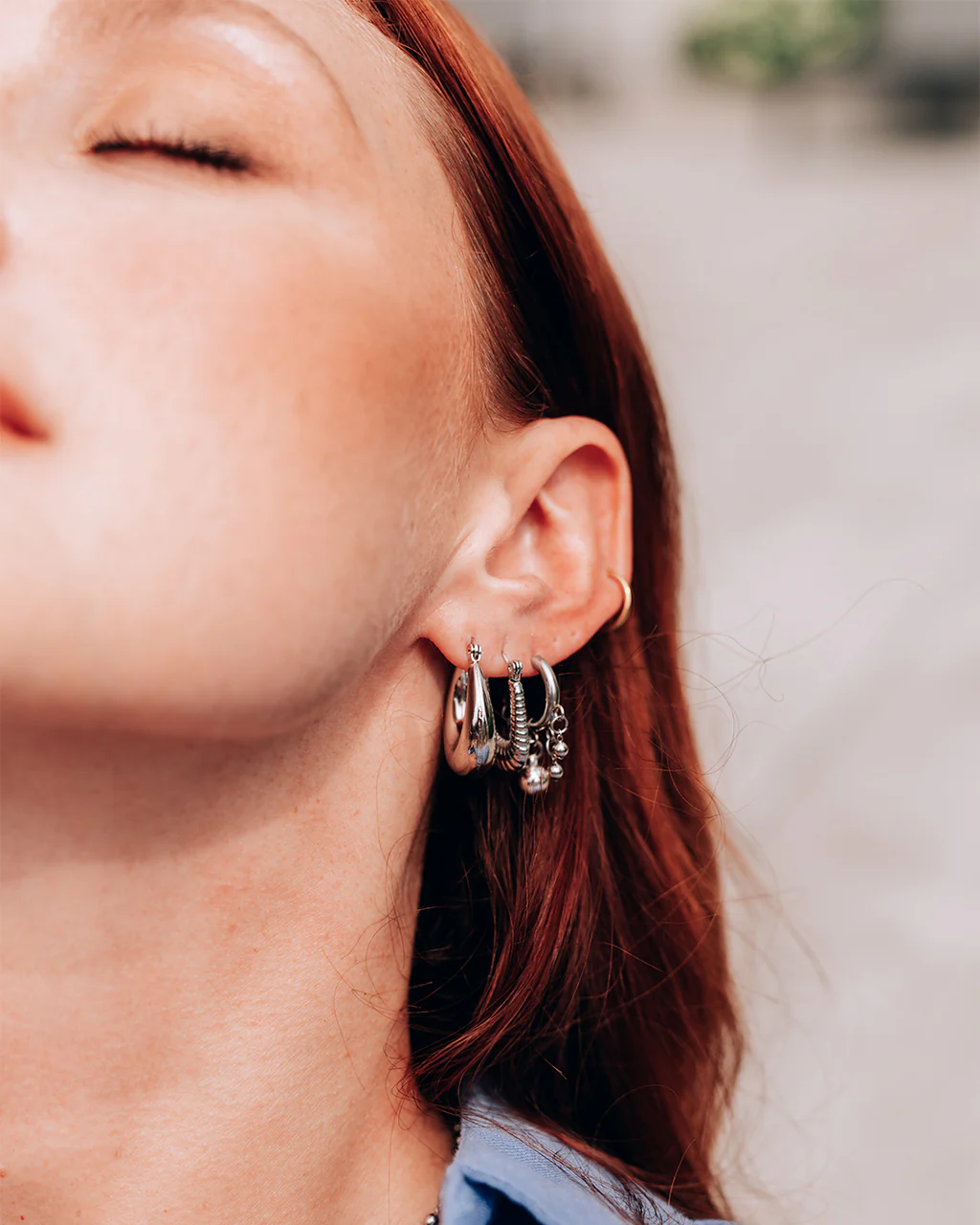 Boucles d'oreilles Oculus - Argent