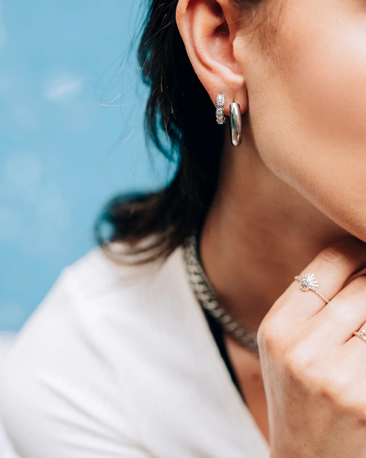 Boucles d'oreilles Hugo - Argent