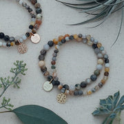Bracelet Stackem Up Feuille de bamboo - Or