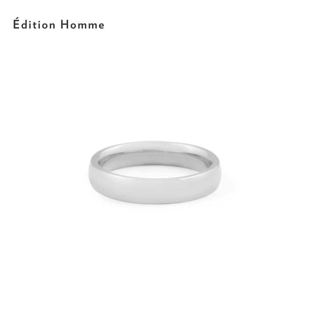 Bague Hommes Basic - Argent