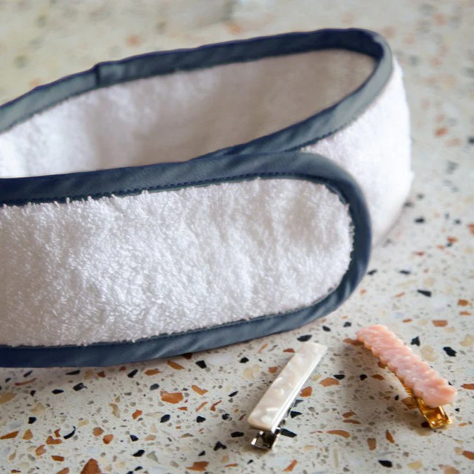 Bandeau pour cheveux en tissu éponge - Bleu