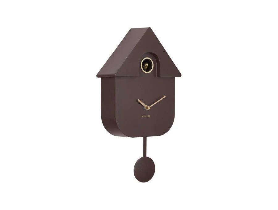 Horloge coucou moderne - Terre brune