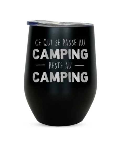 Coupe isotherme - Ce qui se passe au camping reste au camping - Vert lime