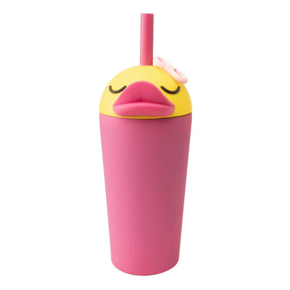 Gobelet isotherme avec paille 16oz - Bestie Canard