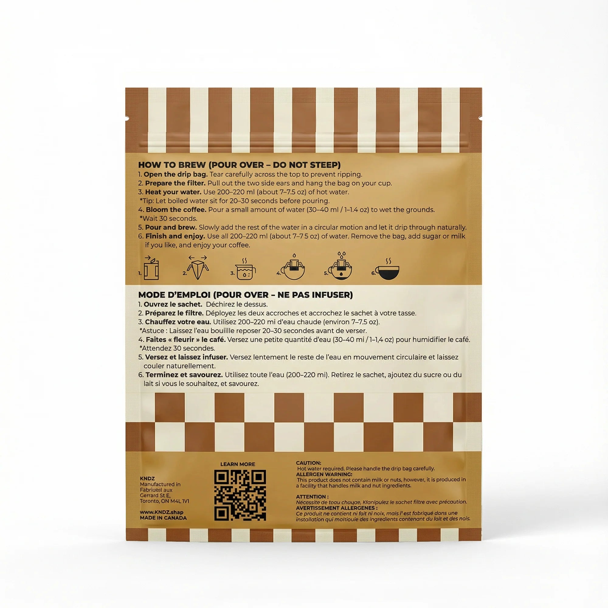 Café filtre en sachet - Caramel glow