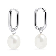 Boucles dormeuses perles Opale - Argent