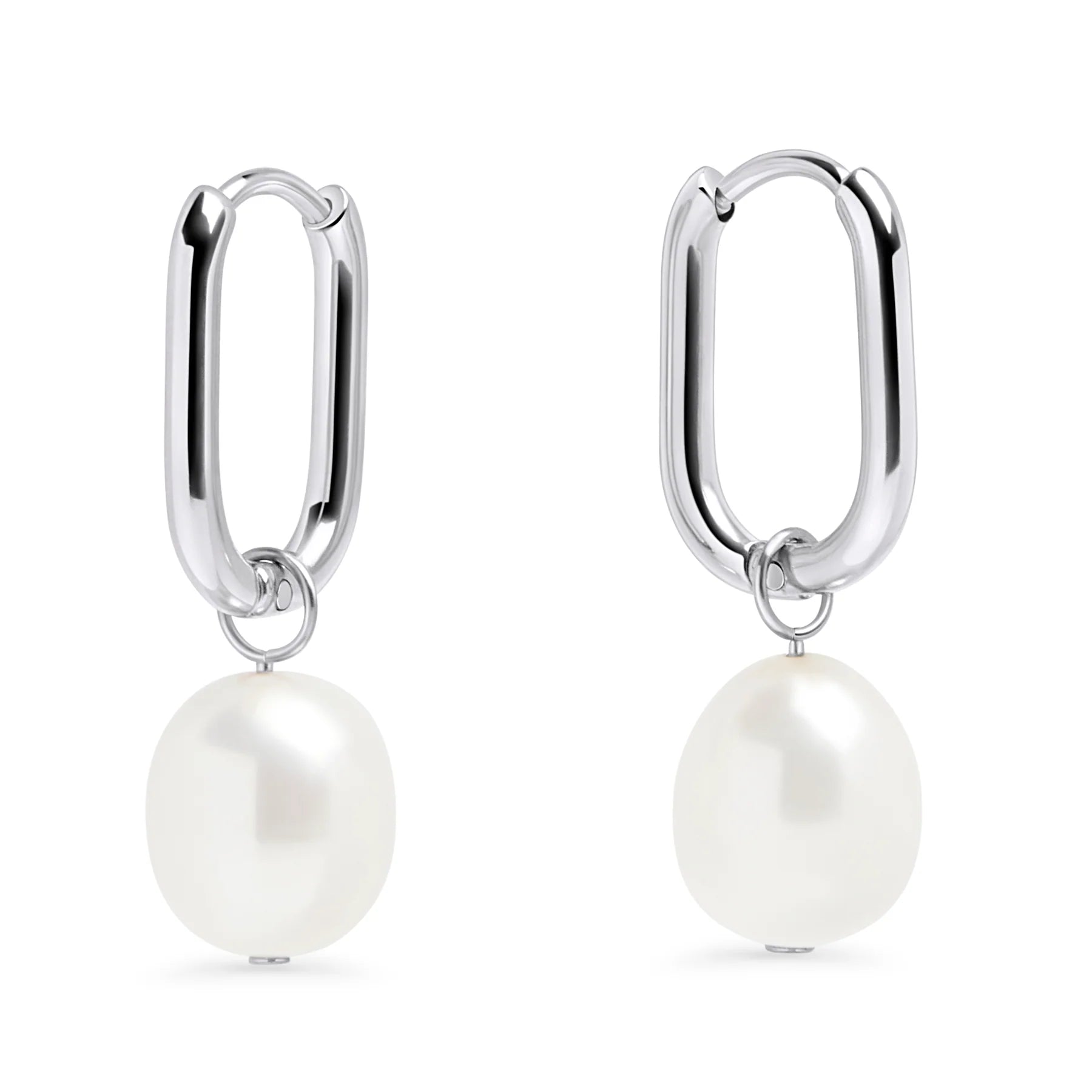 Boucles dormeuses perles Opale - Argent