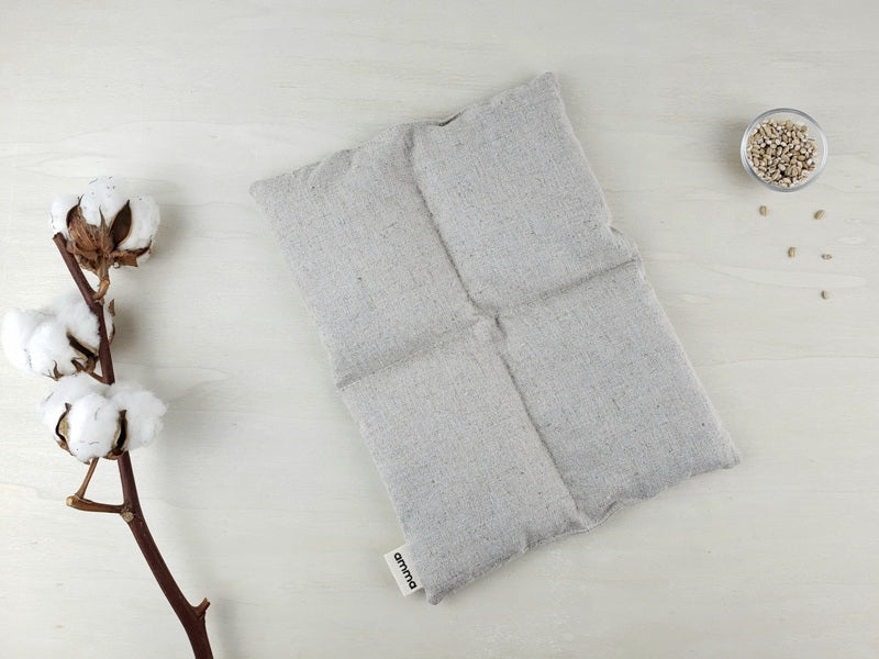 Compresse thérapeutique carrée - Chanvre et coton biologique sable