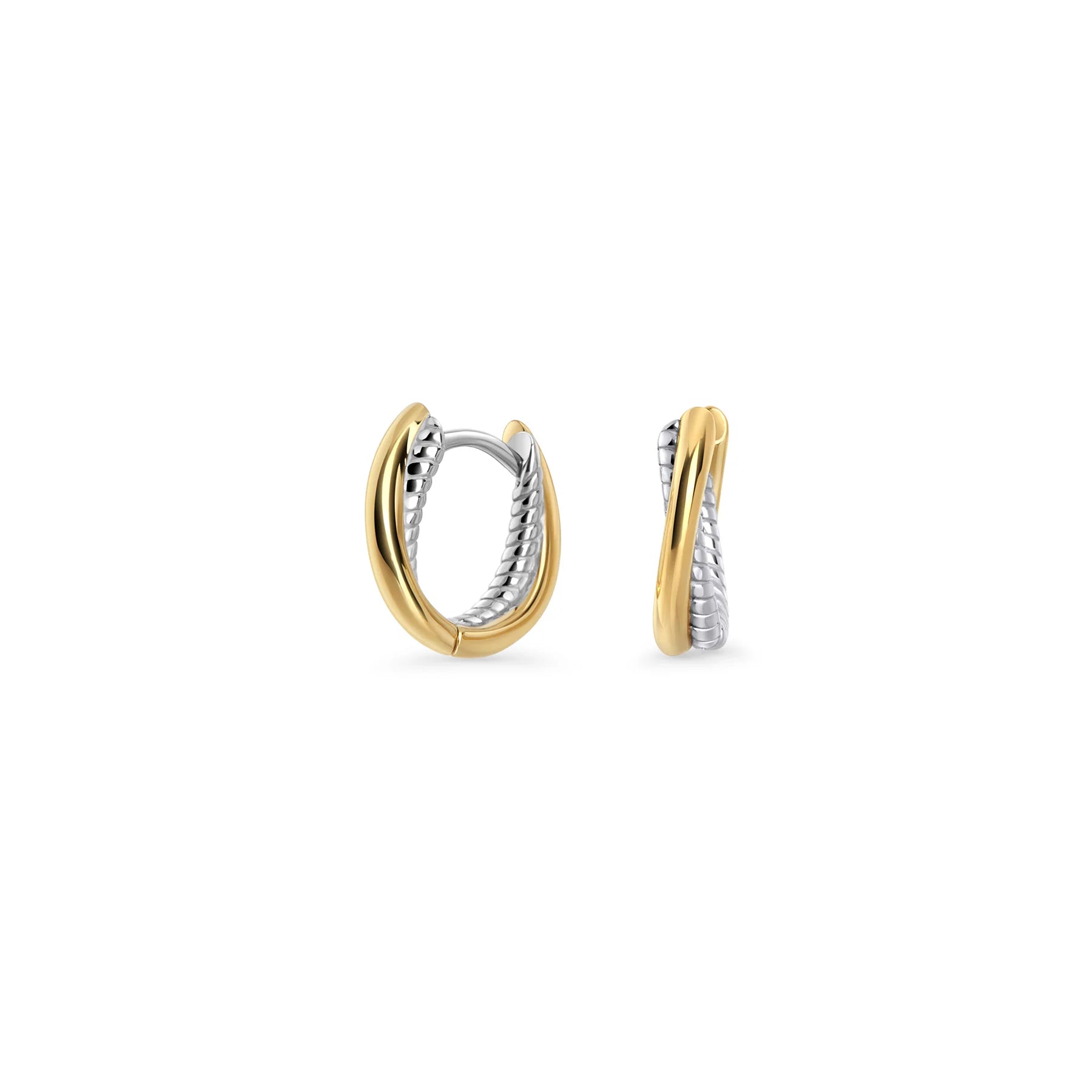 Boucles dormeuses Odelia - Argent et or