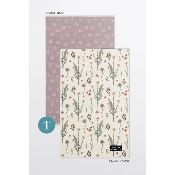 Linges à vaisselle en microfibre (Lot de 2) - Douce floraison