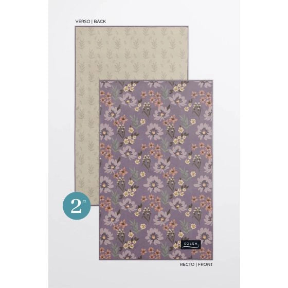 Linges à vaisselle en microfibre (Lot de 2) - Douce floraison
